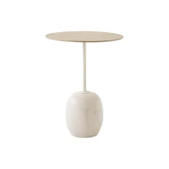 Lato Table LN8 Lounge Table, Crema Diva marble/oak
