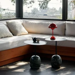 Lato Table LN8 Lounge Table, Verde Alpi marble/deep green