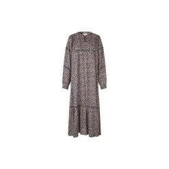 LatourLL Maxi Dress LS, washed black