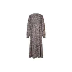 LatourLL Maxi Dress LS, washed black