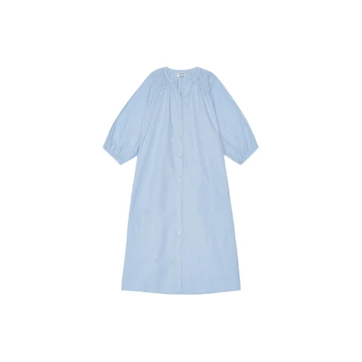 Laura Tulip Dress, blue/white stripe