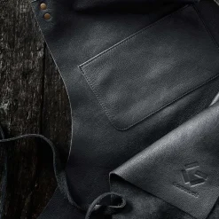 Læderforklæde, sort