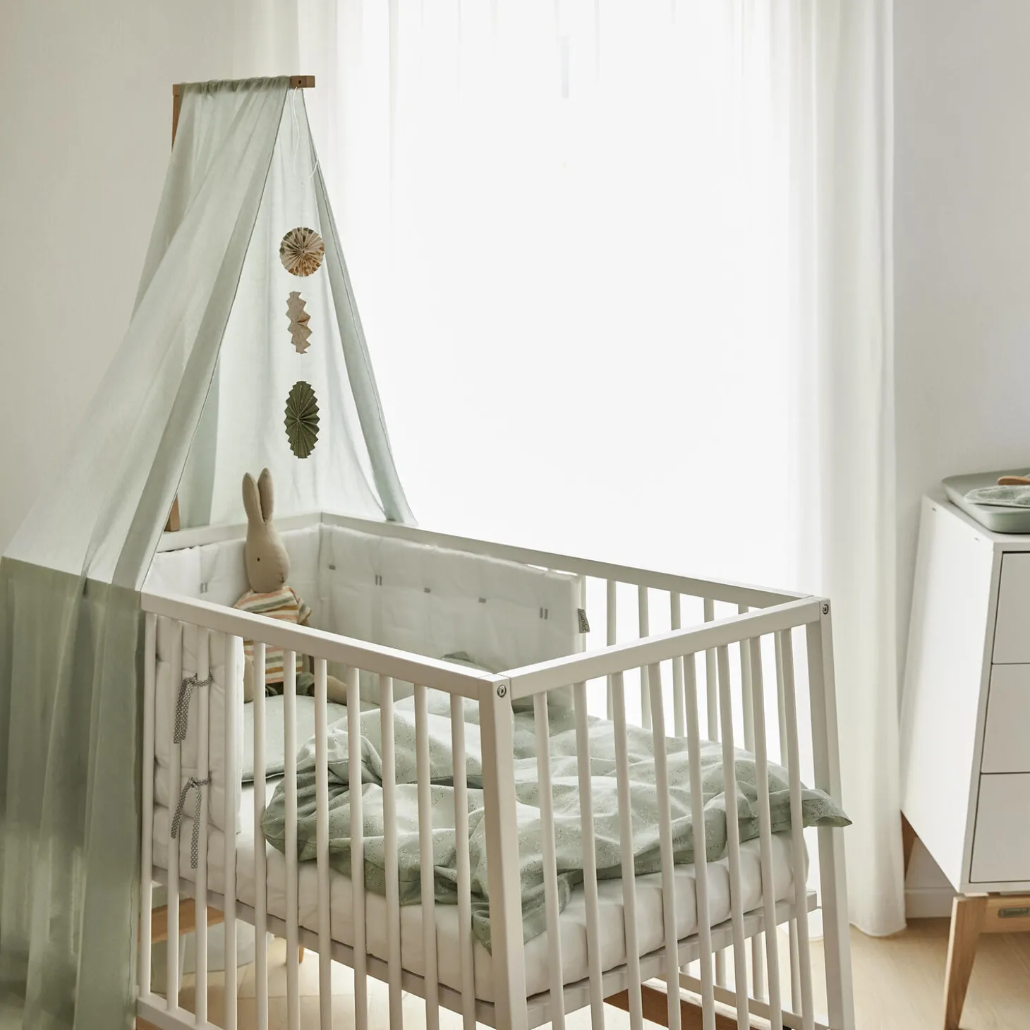Leander Luna™ babyseng 120x60 cm, white