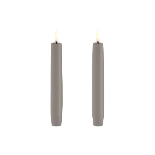 LED Classic Taper Candle 15 cm 2 pcs, sandstone