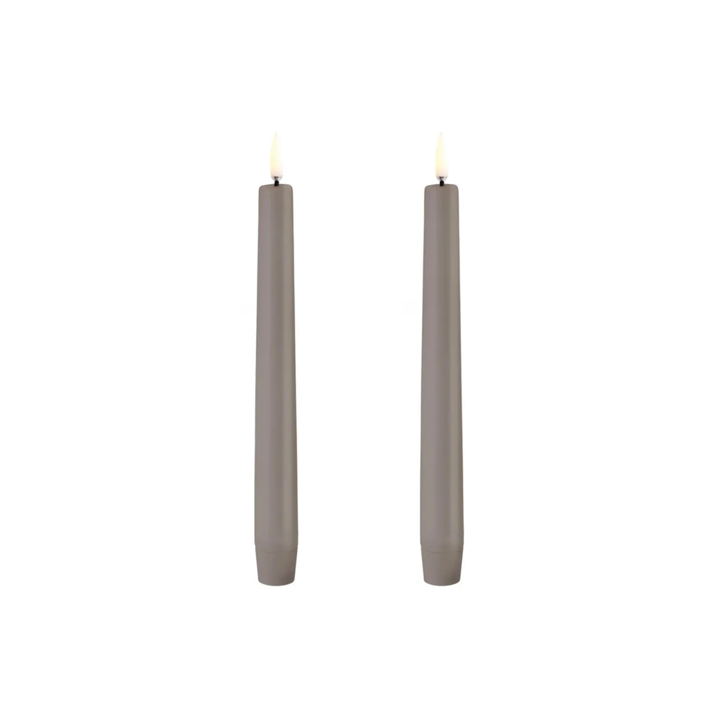 LED Classic Taper Candle 20 cm 2 pcs, sandstone