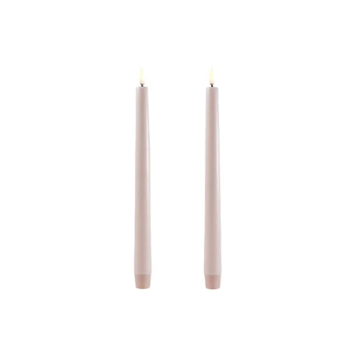 LED Classic Taper Candle 25 cm 2 pcs, beige