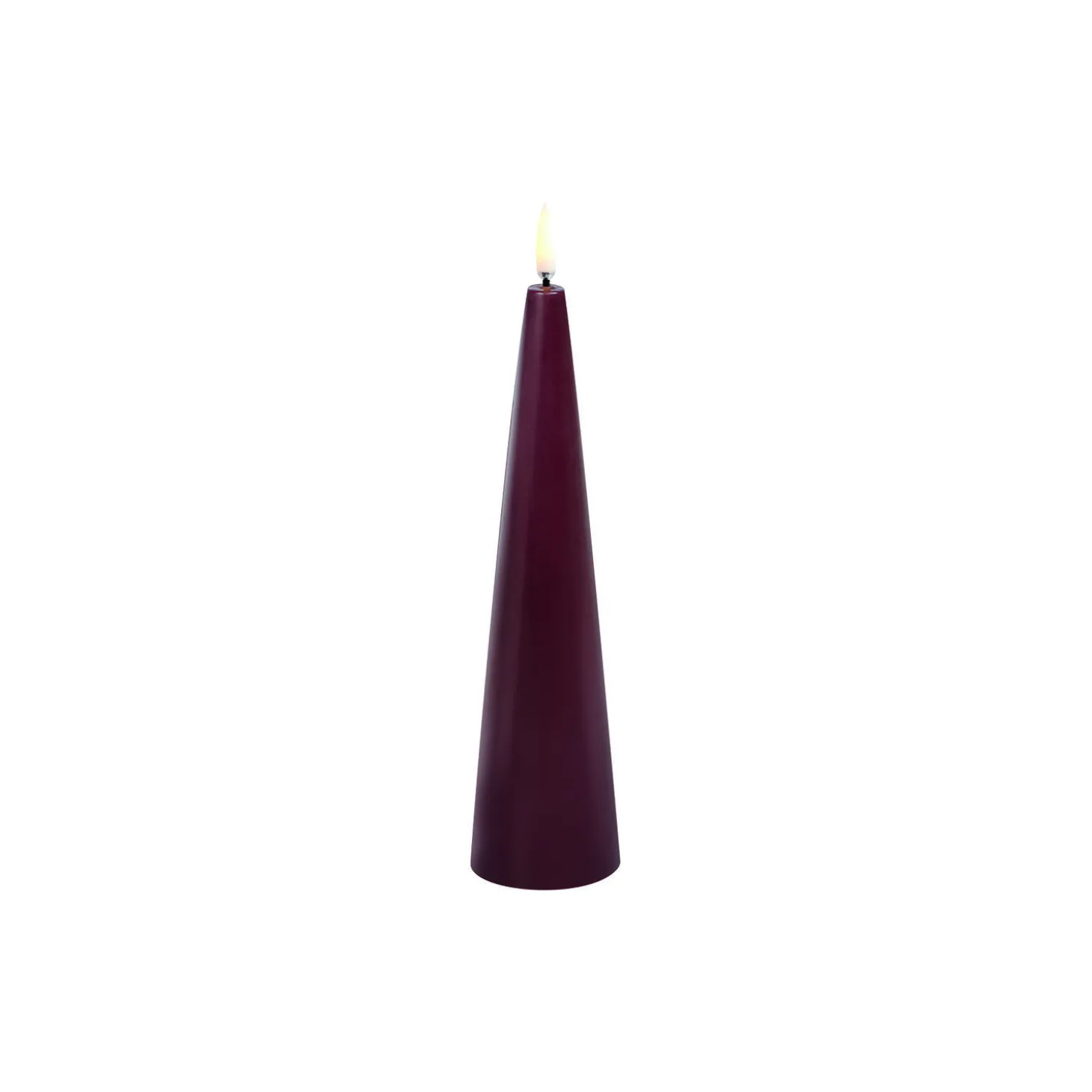 LED cone candle, wine red