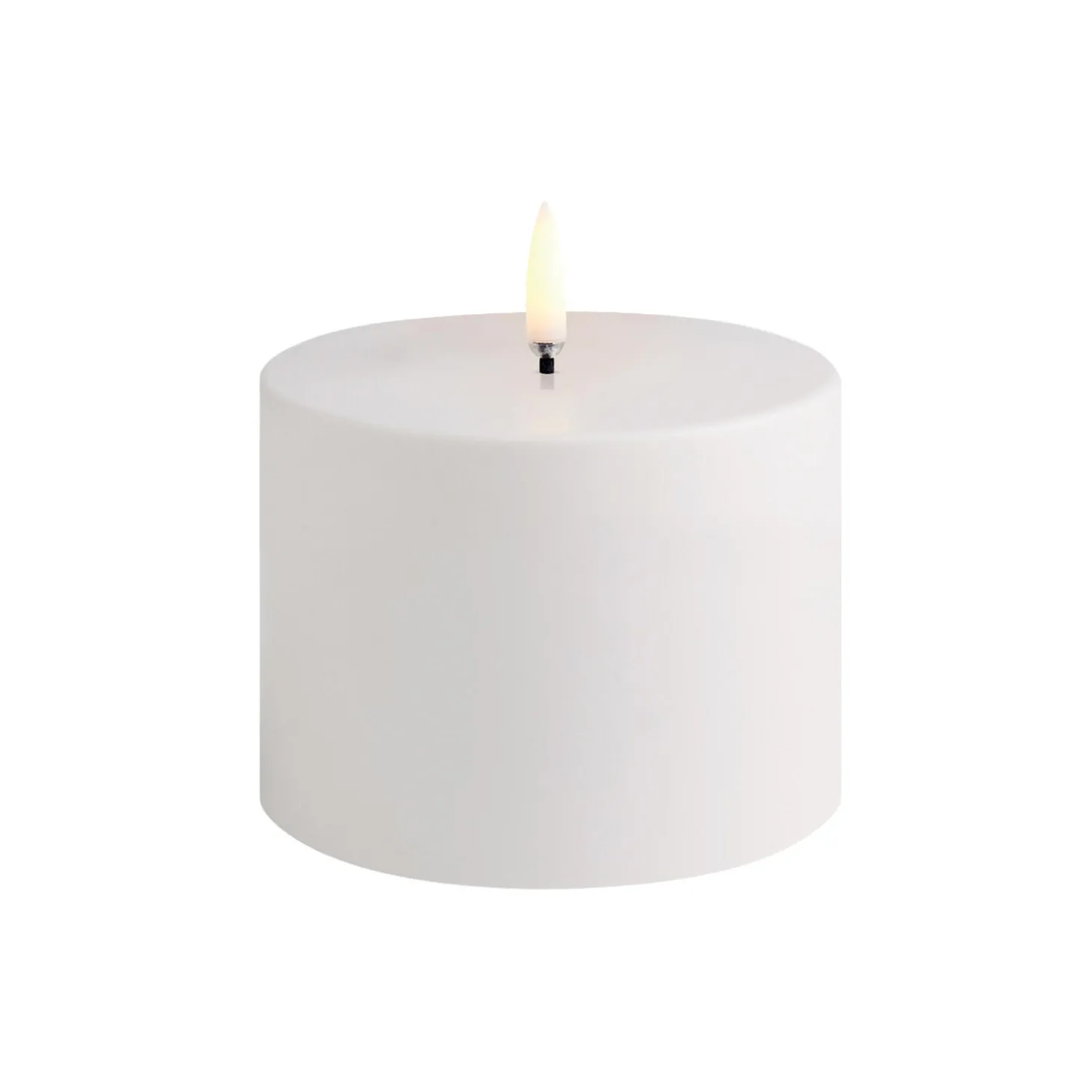 LED Outdoor Pillar Candle 8 cm, white