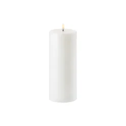 LED Pillar Candle 25 cm, nordic white