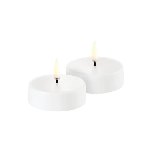 LED rechargeable maxi tealight 2 stk., white