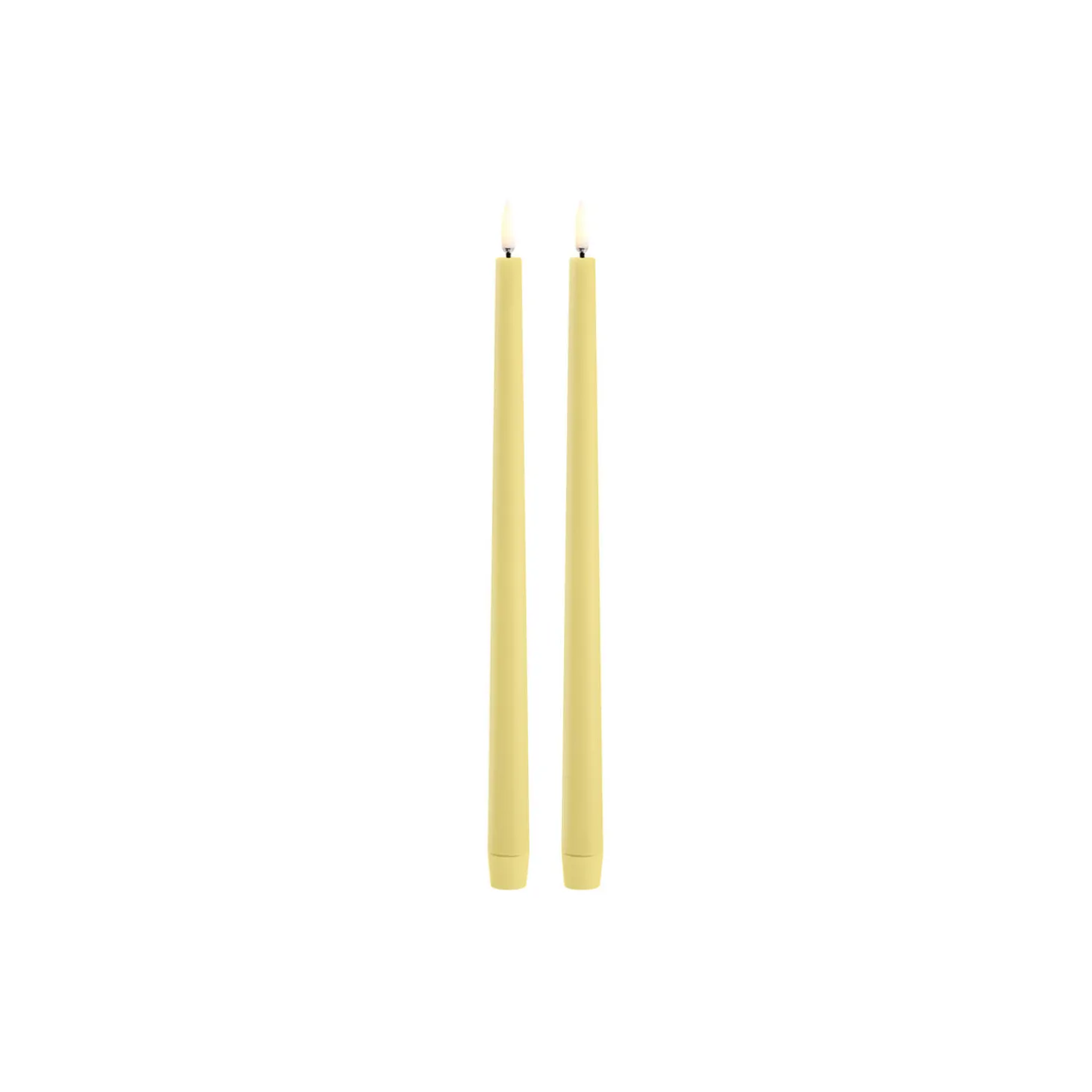 LED Slim Taper Candle 32 cm 2 pcs, wheat yellow
