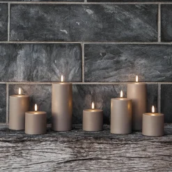 LED udendørs bloklys 10 cm, sandstone