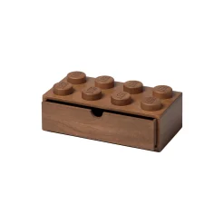 LEGO® 2x4 opbevaringskasse, mørkbejdset eg