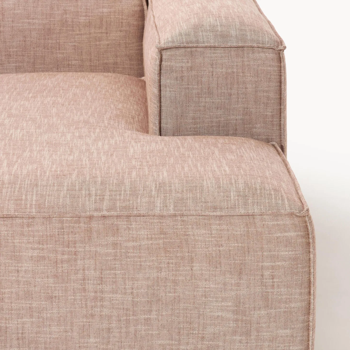 Lennon modulær hjørnesofa, linnedblanding rustfarvet