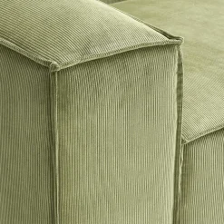 Lennon modulær hjørnesofa, riflet fløjl olivengrøn