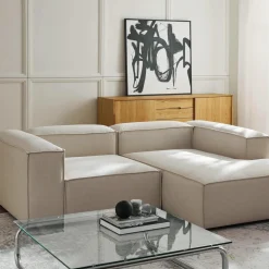 Lennon modulær hjørnesofa, vævet off white