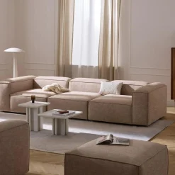 Lennon modulær 4-pers. sofa, linnedblanding rustfarvet