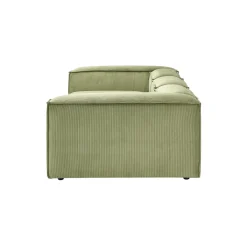 Lennon modulær 4-pers. sofa, riflet fløjl olivengrøn