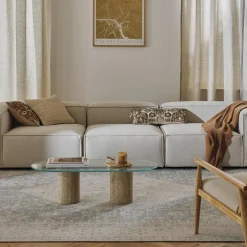 Lennon modulær 4-pers. sofa, vævet off white