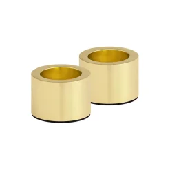 Light Candleholder 2 pcs, matte brass