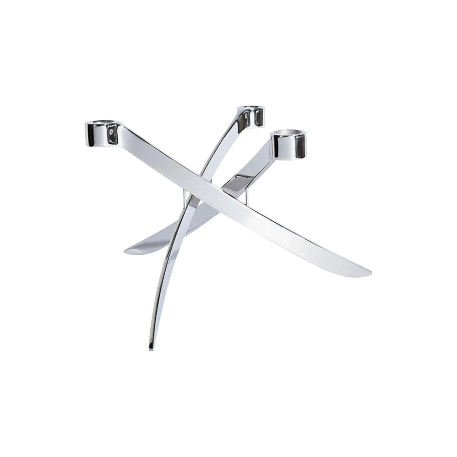 LightArch Standard Taper Candleholder 3 pcs, chrome