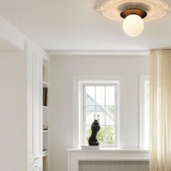 Liila 1 Large Wall Lamp, black/opal