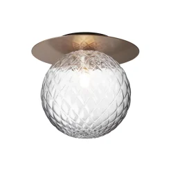 Liila 1 Large Wall Lamp, dark bronze/optic clear