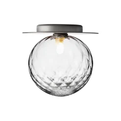Liila 1 Large Wall Lamp, light silver/optic clear