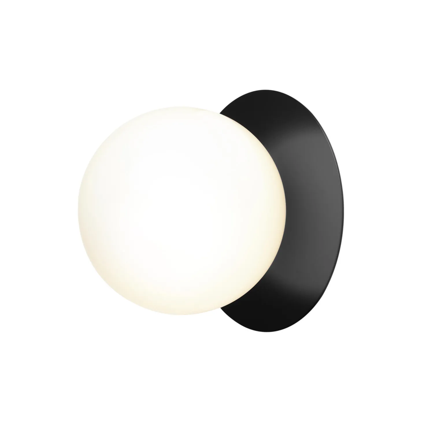 Liila 1 Medium Wall Lamp, black/opal