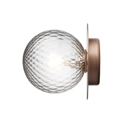 Liila 1 Medium Wall Lamp, dark bronze/optic clear