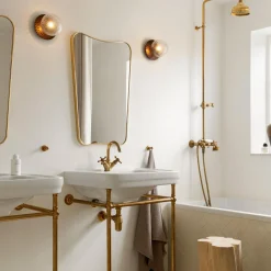 Liila 1 Medium Wall Lamp, dark bronze/optic clear