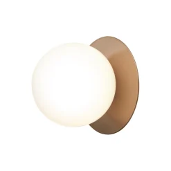 Liila 1 Medium Wall Lamp, dark bronze/optic clear