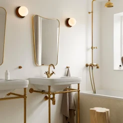 Liila 1 Medium Wall Lamp, dark bronze/optic clear