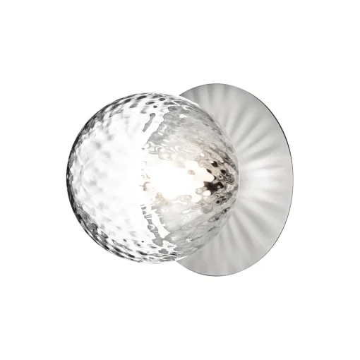 Liila 1 Medium Wall Lamp, light silver/optic clear