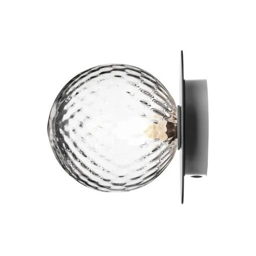 Liila 1 Medium Wall Lamp, light silver/optic clear