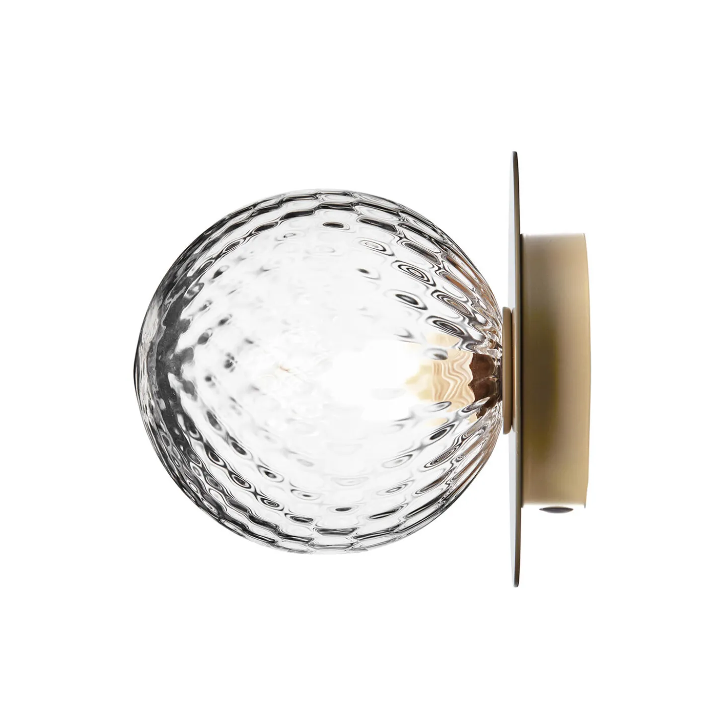 Liila 1 Medium Wall Lamp, nordic gold/optic clear