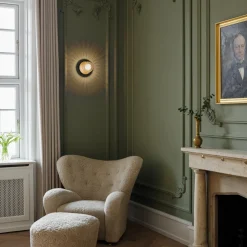 Liila 1 Medium Wall Lamp, nordic gold/optic clear