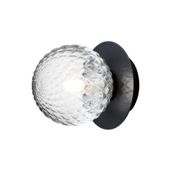 Liila 1 Small Wall Lamp, black/optic clear