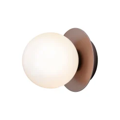 Liila 1 Small Wall Lamp, dark bronze/opal