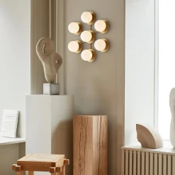 Liila 7 Star Wall Lamp, nordic gold/opal