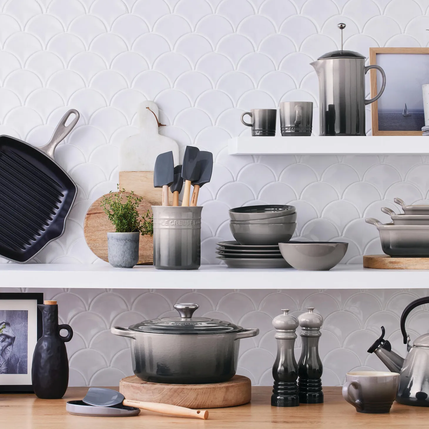 Lille bestik- og redskabskrukke, flint