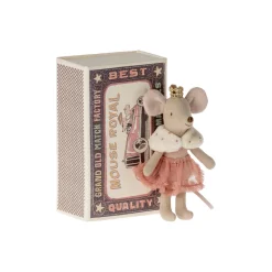 Lillesøster prinsessemus i tændstikæske