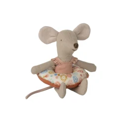 Lillesøster strandmus med badering, flower