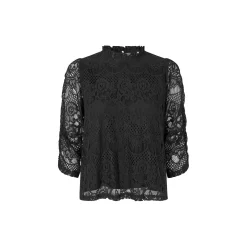 LilouLL Blouse 3/4, black