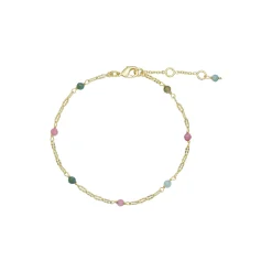 Lina armbånd, guldbelagt/tourmaline mix