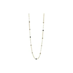 Lina halskæde, guldbelagt/black combo