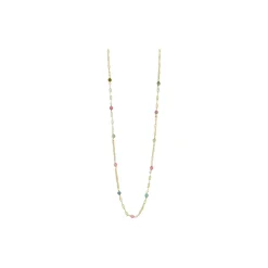 Lina halskæde, guldbelagt/tourmaline mix