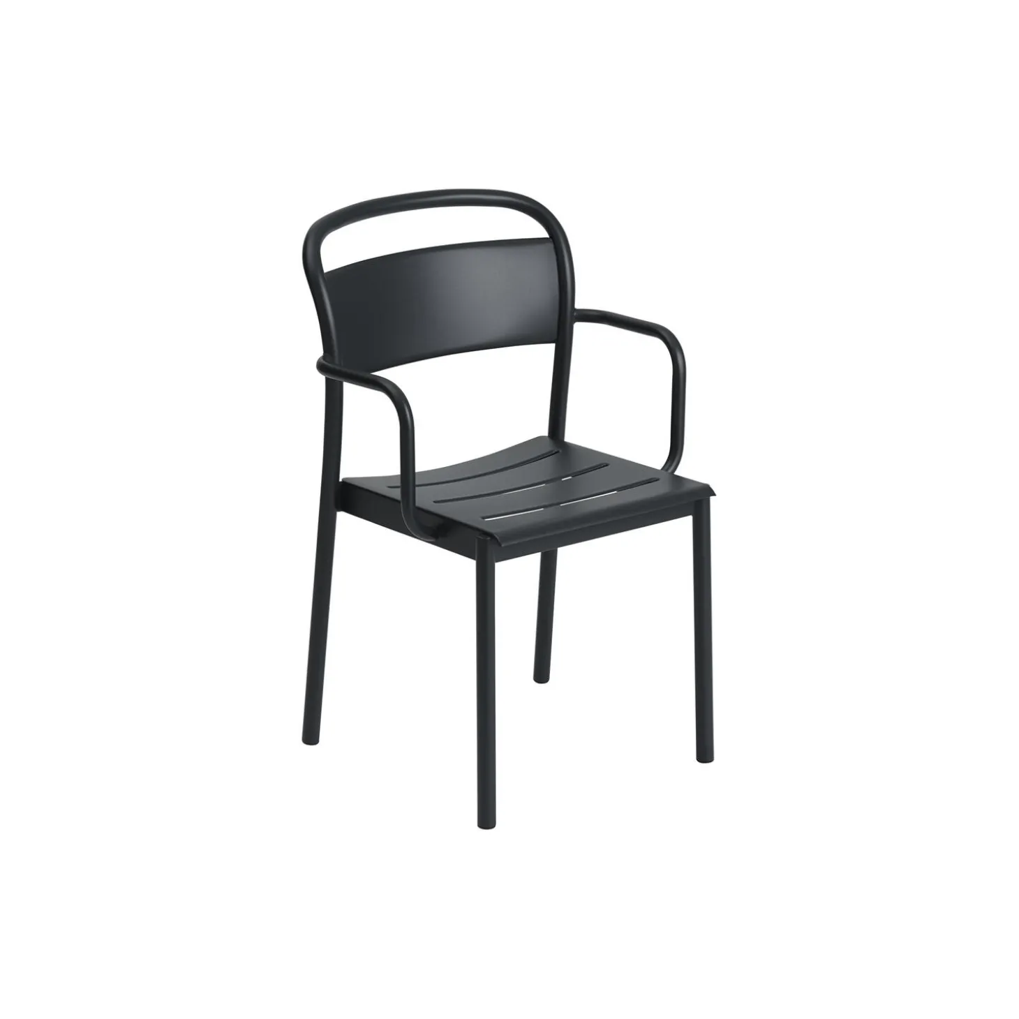 Linear Steel Armchair, anthracite black