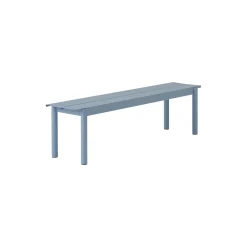 Linear Steel Bench, pale blue