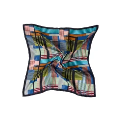 LINEWORK Scarf, lime/blue